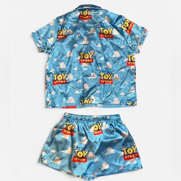 Disney Toy Story Women’s Satin Pajama Set - Light Blue Size 12/14 - Picture 8 of 8